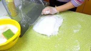 Валяние детских тапочек. Мастер класс. Часть 04. Делаем из шерсти заготовку для тапка