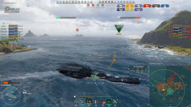 AIRCRAFT CARRIER?? Nebraska 6 Kills & 133k Damage | World of Warships Gameplay смотреть онлайн