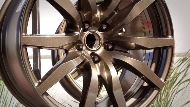 Nissan GTR Wheels Powder Coating in Bronze смотреть онлайн
