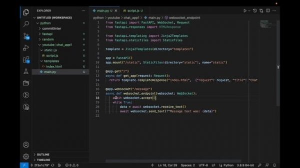 Build Real Time Chat Application in FastAPI from scratch | Fast API Project | Tutorial
