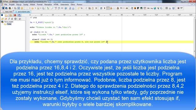 Kurs PHP #8 Instrukcja elseif смотреть онлайн