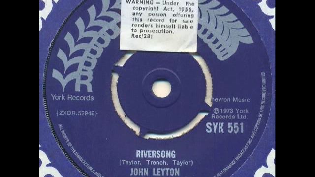 John Leyton - Riversong (psychy folk pop) смотреть онлайн