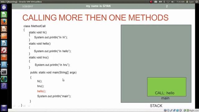 Calling More Than One Methods in Java смотреть онлайн