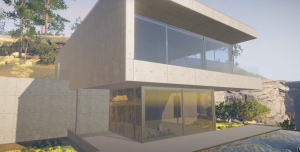 ПОСТРОИЛ современный дом у моря.