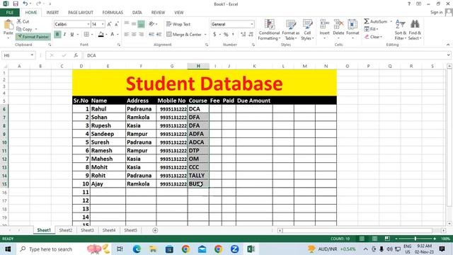 About Data Base in Ms Excel | GIT Education смотреть онлайн