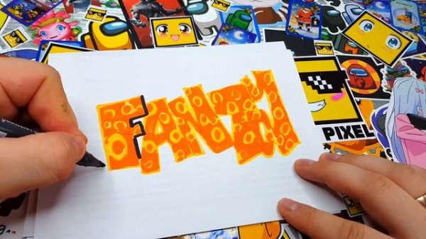 ГРАФФИТИ - FANTA !!! КАК НАРИСОВАТЬ? !!! урок граффити graffiti logo