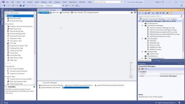 SSIS Tutorial | Flat File Connection Manager смотреть онлайн