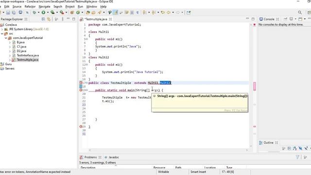 Why Java does not support multiple Inheritance ? смотреть онлайн