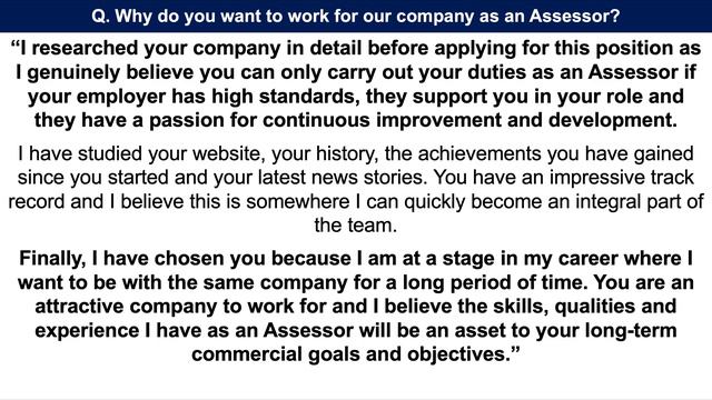 ASSESSOR Interview Questions And Answers! (How to become an Assessor!) смотреть онлайн