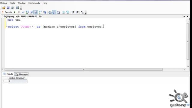 [SQL Server] Opérateur count() смотреть онлайн