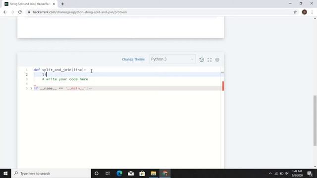 String Split and Join HackerRank solution in python смотреть онлайн