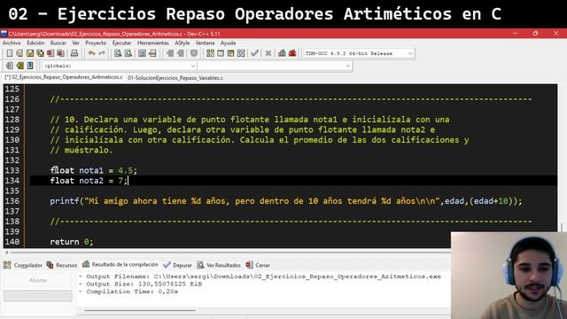 ? 02 - ¡PRACTICANDO los OPERADORES ARITMÉTICOS en C! | ©️ Practicando Programación en C ©️ смотреть онлайн