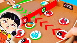 Как сделать Игру в Кальмара из Картона на Поделки Самоделки