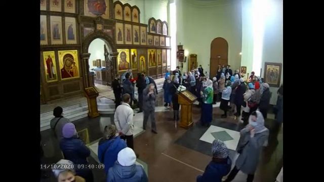 Божественная Литургия. 14.10.2020г. среда. 8:00. Онлайн-трансляция смотреть онлайн