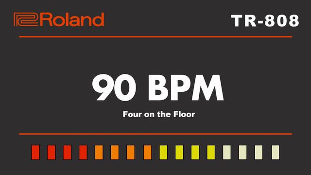 Roland TR-808 Four On The Floor 90 BPM Backing Track смотреть онлайн