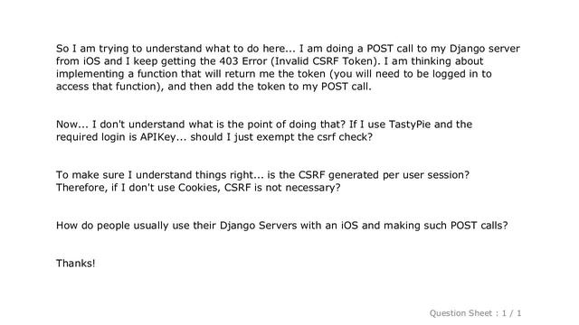 Django : CSRF Token in Django and iOS смотреть онлайн