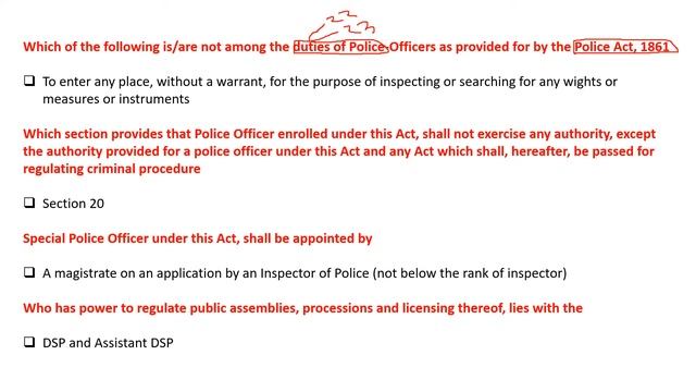 UP Police Act 1861 || UP SI || UP Police Regulations || MCQ ON Police Act 1861 || Part 2 смотреть онлайн