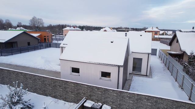Каркасный дом в КП Алгоритм. Аэросъёмка недвижимости в СПб и Ленобласти. смотреть онлайн