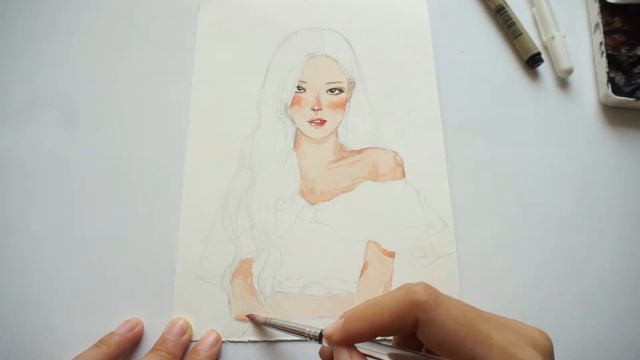 How To Draw Rose Blackpink #rose #blackpink #watercolor