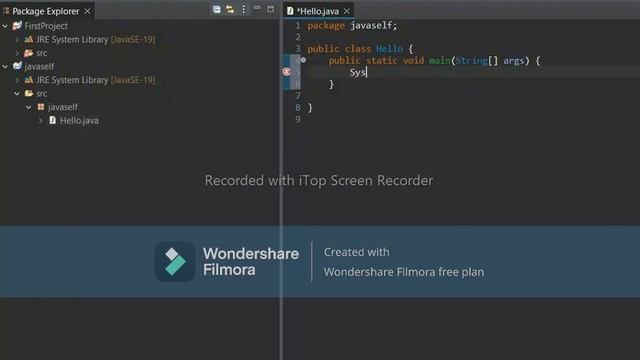 java /Hello World program смотреть онлайн