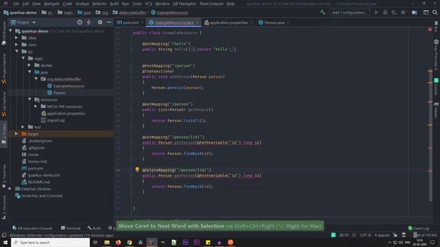 Quarkus Tutorial with Spring Web, H2 and Panache смотреть онлайн