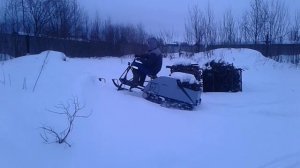 Мотособака с лыжным модулем