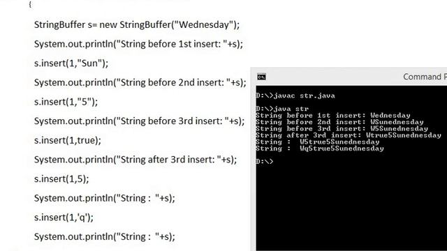 6 insert() string buffer java смотреть онлайн