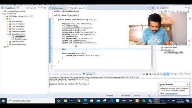 Object Class important methods in Java | Java Tutorial | смотреть онлайн