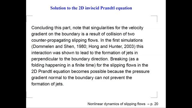 Prof. Evgenii Kuznetsov | Nonlinear dynamics of slipping flows смотреть онлайн