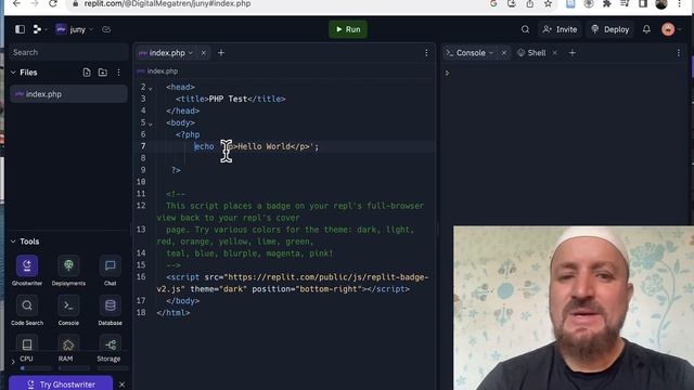 Replit Online Php interpreter смотреть онлайн