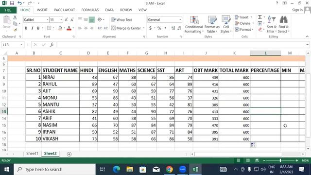 How to create Student Marksheet in MS Excel | GIT Education смотреть онлайн