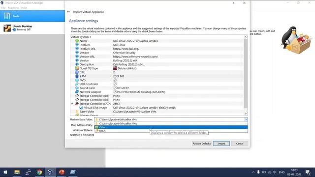 Kali Linux Installation in windows Virtual Box - Quick Method in Tamil смотреть онлайн