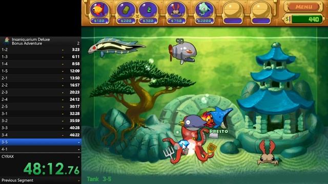 [Former World Record] Insaniquarium Deluxe Speedrun - Bonus Adventure (1:33:04) смотреть онлайн