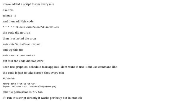 Ubuntu: crontab does not run смотреть онлайн