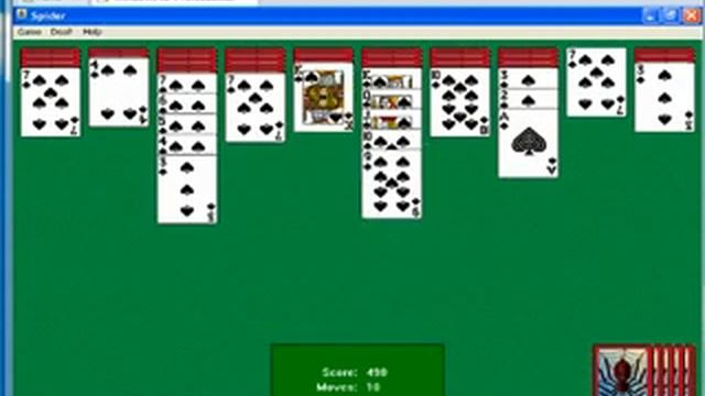 Playing Spider Solitaire on Windows XP смотреть онлайн