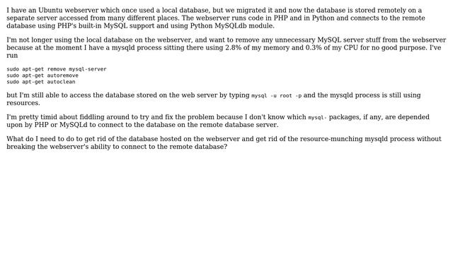 Unix & Linux: Uninstall MySQL server without removing or breaking any client functionality смотреть онлайн