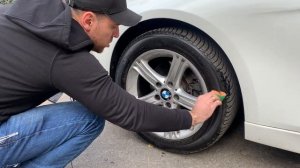 Чернение резины своими руками. Средство для чернения шин. Бюджетный очиститель шин Runway RW6127.