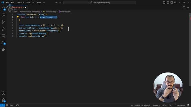 Bubble sort - pufakchali tartiblash algoritmi (JavaScript) смотреть онлайн