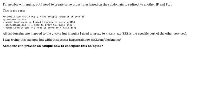 DevOps & SysAdmins: nginx proxy subdomains to other addresses and ports смотреть онлайн