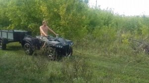 Квадроцикл из мотоцикла Урал по легкому бездорожъю.