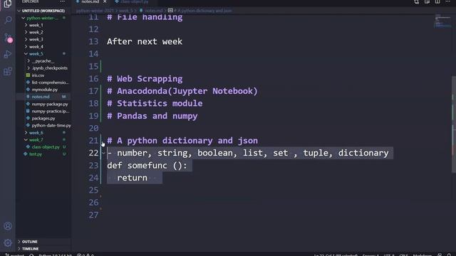week-7:Object Oriented Programming, Dictionary, JSON, Web Scrapping смотреть онлайн