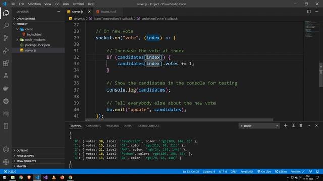Real Time Polling App using Socket.io смотреть онлайн