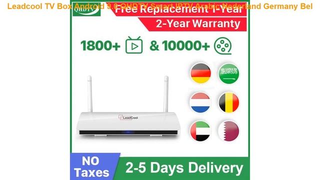 Leadcool TV Box Android 9.0 QHDTV Smart IPTV Arabic Nederland Germany Bel смотреть онлайн