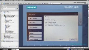 Панели оператора SIEMENS,  Ввод в эксплуатацию, загрузка проекта и сервисное обслуживание.