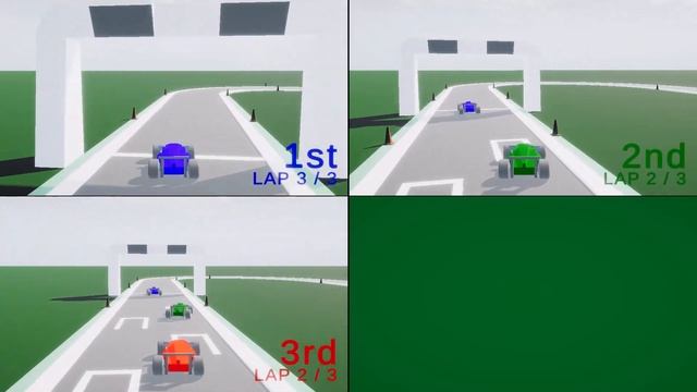 Marble Kart Dev 6 Split screen, position tracking, and camera angles смотреть онлайн