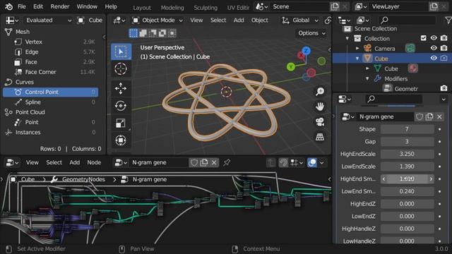 Star generator made with geometry nodes tools in blender 3.0 (result only). смотреть онлайн