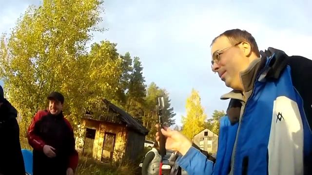 На пароме через Обь в Караканский бор. Встреча с друзьями. Сентябрь 2015 смотреть онлайн