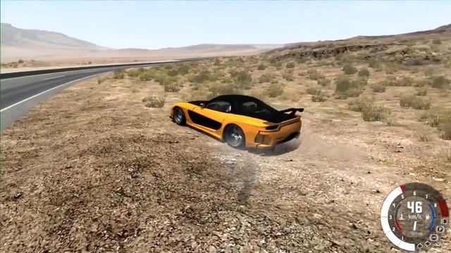 MAZDA RX-7 x NISSAN SKYLINE - BeamNG.Drive смотреть онлайн