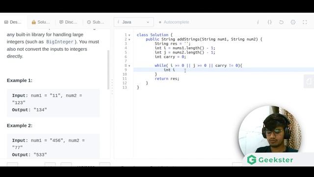 Add Two Numbers In a String | Top Interview Question | Java DSA | Geekster смотреть онлайн