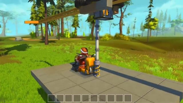Scrap Mechanic Гайд №3 Как построить подвесную дорогу и её механика. смотреть онлайн